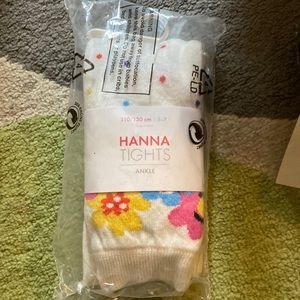 Hannah andersson Spring colorful flower and dot ankle tights